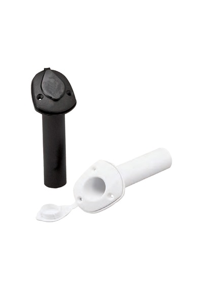 Rod Holder. W/ Cap. Plastic. 40Mm. H.230Mm. Black