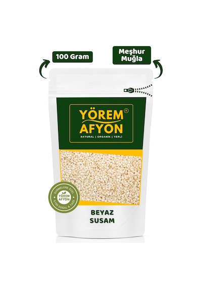 Meşhur Muğla Gökova Yöresinden Yerli Mahsul Doğal Çiğ Beyaz Susam Sesamum Indicum 100gr.