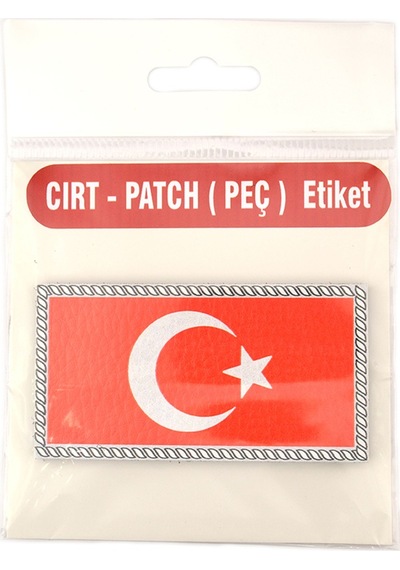 Türkiye Bayrak Dikdörtgen - Cırt - Patch - Peç - Arma - 8.5 X 4.5 Cm Kırmızı