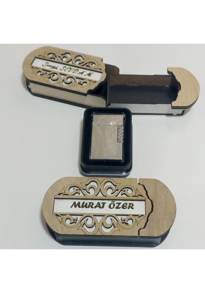 Mrchediyesepeti Çakmak Kişiye Özel İsim Yazılı Ve Mdf Tasarım Kutulu 13