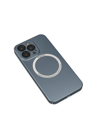 Apple Uyumlu - iPhone 13 Pro Kılıf Jack Magneticsafe Lens Silikon - Sierra Blue