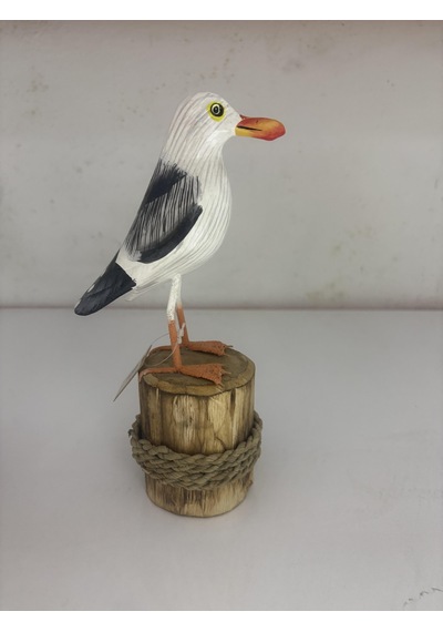 Ahşap Martı Biblo 20 Cm
