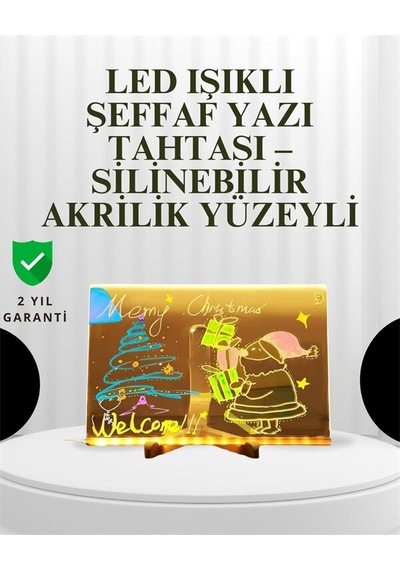 Dekoratif Led Yazı Tahtası Silinebilir Neon Kalemli Planlama Ve Hatırlatma İçin İdeal