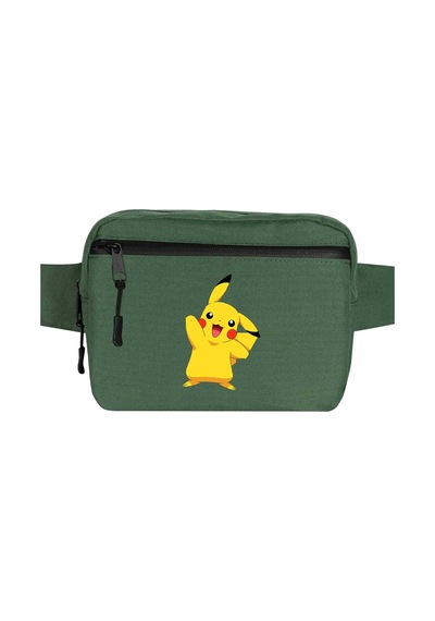 Pokemon Pikachu Yeşil Bel Çantası