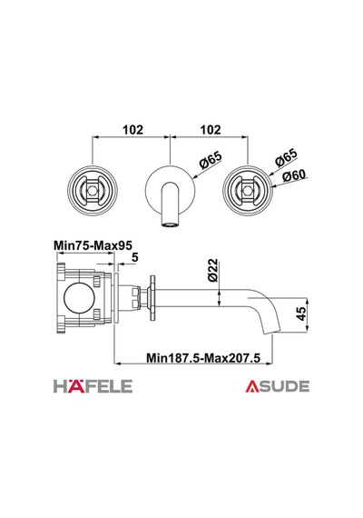 Loft Ankastre Lavabo Bataryası Mat Altın Diğer