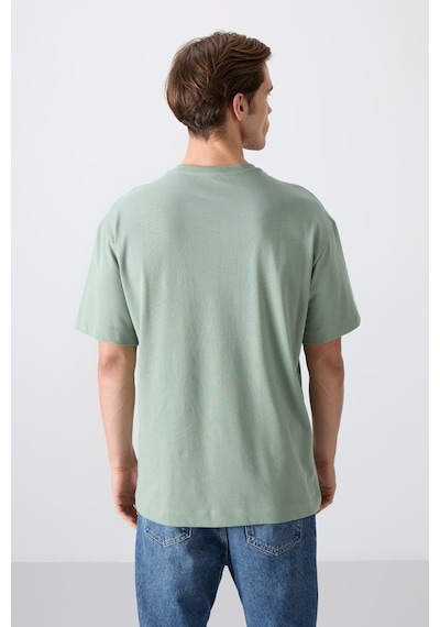 Tommy Life Açık Yeşil Pamuklu Kalın Yumuşak Dokulu Oversize Fit Baskılı Erkek T-shirt - 88333 CAMEL Tommy Life Açık Yeşil Pamuklu Kalın Yumuşak Dokulu Oversize Fit Baskılı Erkek T-shirt - 88333 CAMEL