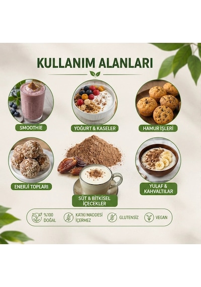 Hurma Çekirdeği Tozu Unu Öğütülmüş - 250 Gr