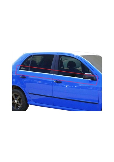 Skoda Fabia Krom Cam Çıtası 4 Kapı P.çelik 2000-2007 Arası