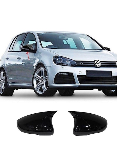 Vw Golf 6 2009-2013 Uyumu Batman-yarasa Ayna Kapağı