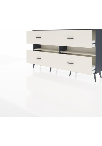 Arges Konsol 2 Raflı 4 Çekmeceli 176x30x99 Antrasit-aytaşı Aytası/aytası - Antrasıt Arges Konsol 2 Raflı 4 Çekmeceli 176x30x99 Antrasit-aytaşı Aytası/aytası - Antrasıt