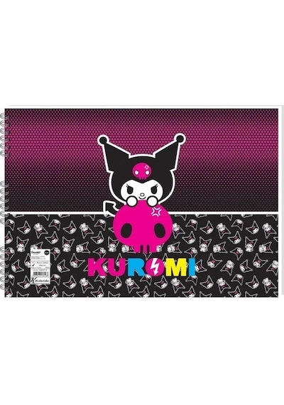 Kuromi Keskin Resim Defteri 25x35 15 Yaprak Spiralli 24'lü Paket