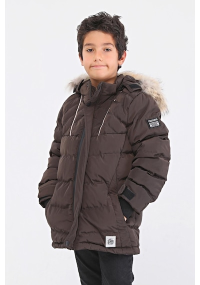 Benitto Kids Natural Kürklü Erkek Çocuk Kaban 51237-kahve Kahverengi
