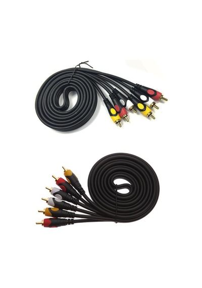 10M 3 Rca To 3Rca Ses Video Sinyal Kablosu - Özel Bakır Seri