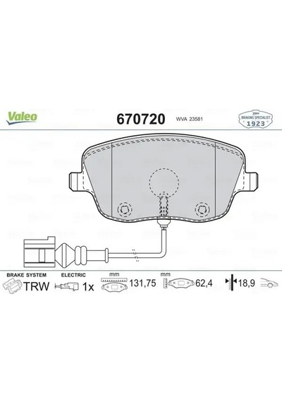 Skoda Roomster On Fren Balatasi 1.4 Tdi 2007-2010 Valeo 670720