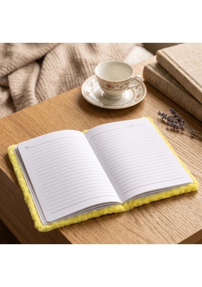 Pelüş Ve Eğlenceli Defter - Basketbol Topu Figürlü Sarı