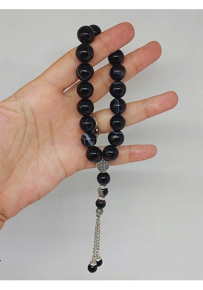 Akik Taşı 17lik Efe Tesbih 12mm 53386 Kahverengi