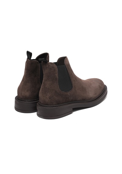 Cacao Dark Brown Bot Erkek 1054 - Moss Dino Draghi Chelsea Boot Suede Kahverengi