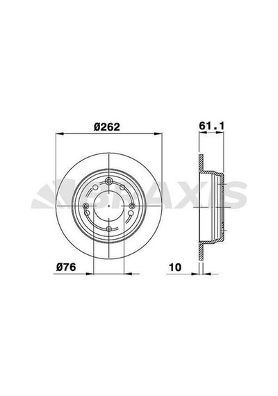 Braxis Ae0129 Arka Fren Disk Aynası Düz Ceed Pro Ceed Sportage I30 İx35 1.4 1.4cvvt 1.6 1.6cvvt 1.6crdı 2.0 2.0c 584111h100