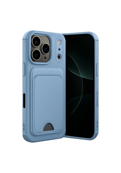 Apple iPhone Uyumlu,  17 Pro Max Kelvin Kartvizitli Silikon - Mavi