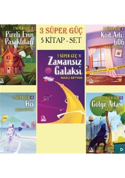 3 Süper Güç Seti - 5 Kitap Takım - Nazlı Seyyah - Gelecek Atölyesi