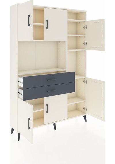 Arges Dolap 9 Raflı 2 Çekmeceli 6 Kapaklı 132x30x195 Aytaşı-aytaşı/antrasit Aytası/antrasıt Arges Dolap 9 Raflı 2 Çekmeceli 6 Kapaklı 132x30x195 Aytaşı-aytaşı/antrasit Aytası/antrasıt