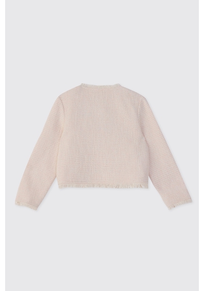 Panço Kız Çocuk Tüvit Pembe Ceket