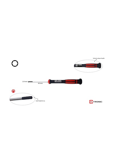 Ceta Form 2.0x60 Mm Allen Uçlu Elektronikçi Tornavida H06-20-060
