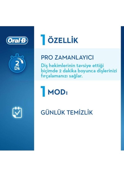 Vitality D100 Siyah Cross Action Elektrikli Diş Fırçası+yedek Başlık Cross Action 2'li Diğer