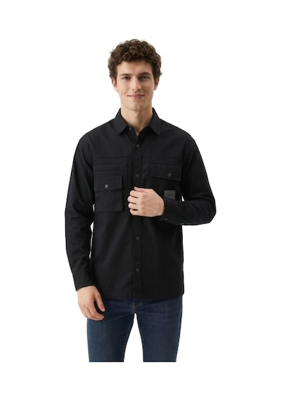 Loose Fit Erkek Gömlek U.kol Siyah