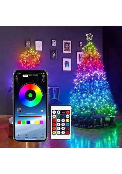 Usb Girişli Rgb Şerit Led Seti 10 Mt Ip 68 App Kontrol