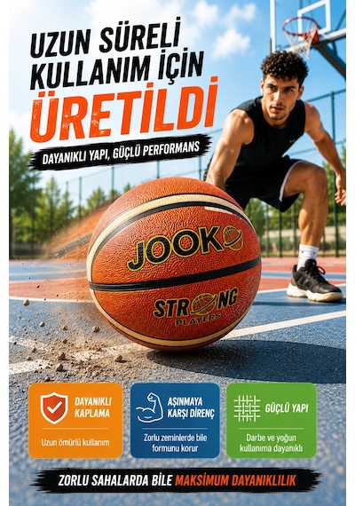7 Numara Basketbol Topu Kaymaz Yüzey İç Dış Saha Kullanımına Uygun Antrenman Ve Maç Topu