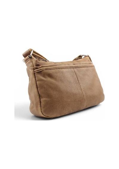 Baginn Eskitme Yıkama S.deri Günlük Postacı Çanta Çapraz Askılı Kadın Omuz Çantası 27 17 Cm Retro Taba