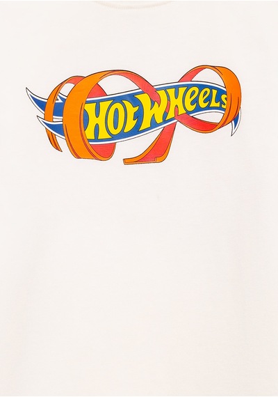 Mavi - Hot Wheels Baskılı Ekru Tişört 6610428-70057