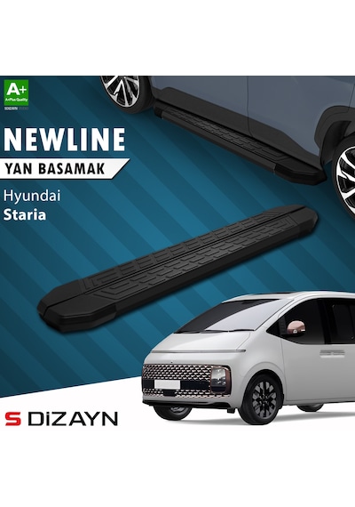 S-dizayn Hyundai Staria S-line Siyah Yan Basamak 233 Cm 2021 Üzeri A+ Kalite