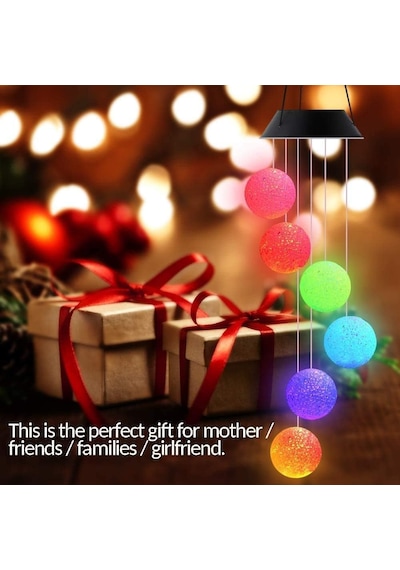 Coverzone Solar Garden Lights Hanging Eva Ball Güneş Enerjili Asılabilir Bahçe Aydınlatma Ip44 Dış Mekan Dekorati Çok Renkli