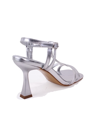 Dagoster Dza07-33709 Gümüş 9 Cm İnce Topuklu Klasik Kadın Ayakkabı GÜMÜŞ