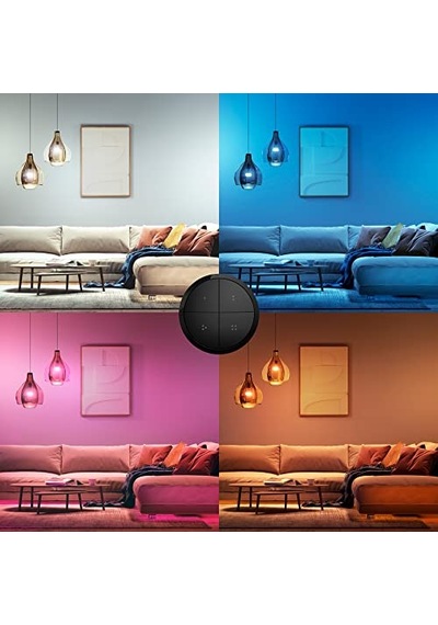Philips Hue Tap Dial Switch Döner Anahtar, Siyah, Hue Uygulaması İle Kişiselleştirilebilir, Aksesuarlar