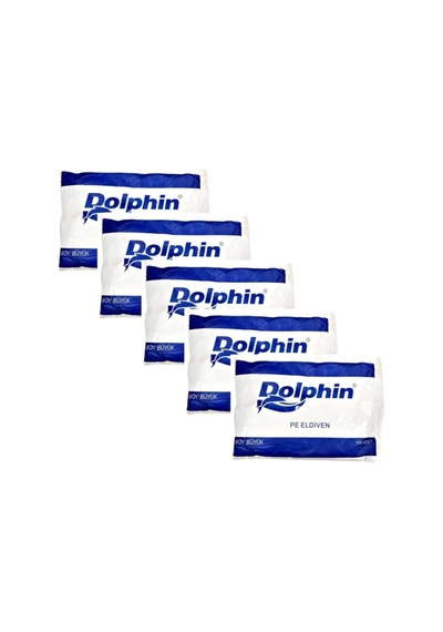 Dolphin PE İş Temizlik Tek Kullanımlık Şeffaf Eldiven / Büyük Boy / 100 Adetlik 5 Paket