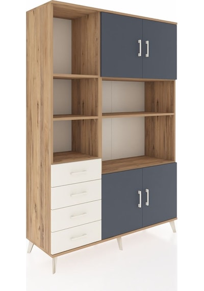 Hyperion Dolap 8 Raflı 4 Çekmeceli 4 Kapaklı 132x44x195 Çam-antrasit/aytaşı Antrasıt/aytası - Atlas Çam Hyperion Dolap 8 Raflı 4 Çekmeceli 4 Kapaklı 132x44x195 Çam-antrasit/aytaşı Antrasıt/aytası - Atlas Çam