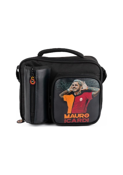 Galatasaray 2 Bölmeli Mauro Icardi Suni Deri Matara Cepli Beslenme Çantası 25592 Siyah