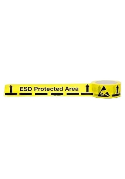 Antistatik 50mmx66m Ebatlarında Esd Yer Uyarı Bandı Bd-fmt33