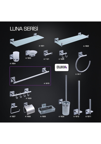 Luna Uzun Havluluk Krom 50cm