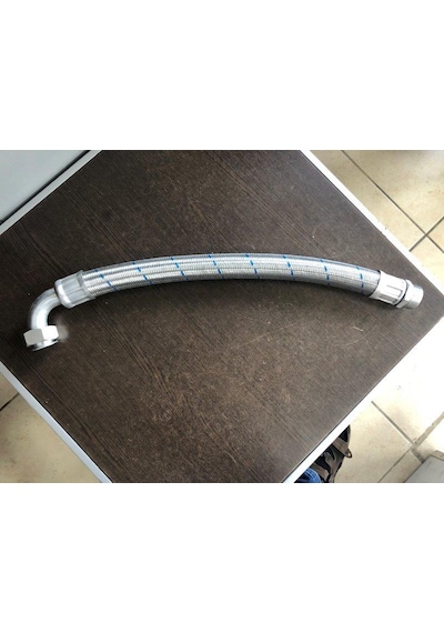 Fleks Bağlantı Hortumu - 1'' - 50 Cm - Dirsekli - Galveniz