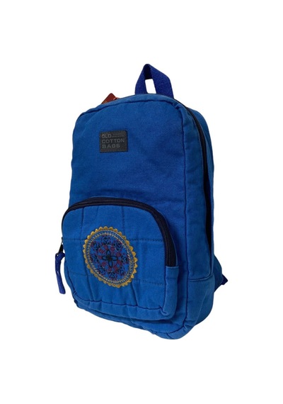 Old Cotton Cargo Kaliteli Mini Vintage Salaş Disayn Günlük Sırt Gezi Çantası 19 Cm X 34 Cm Açık Mavi