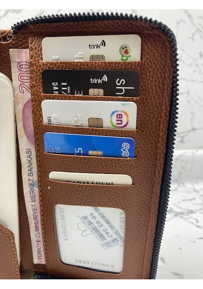 Erkek Cüzdan Telefonluk Fermuarlı Uzun