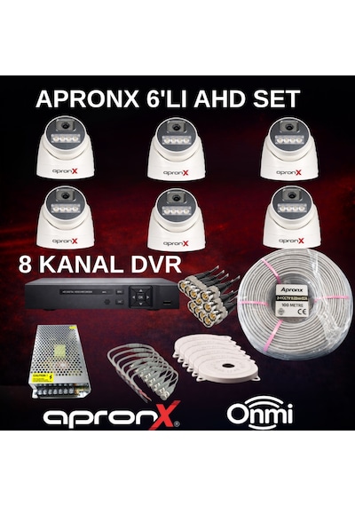 6 Lı Ahd Mikrofonlu Güvenlik Kamera Seti