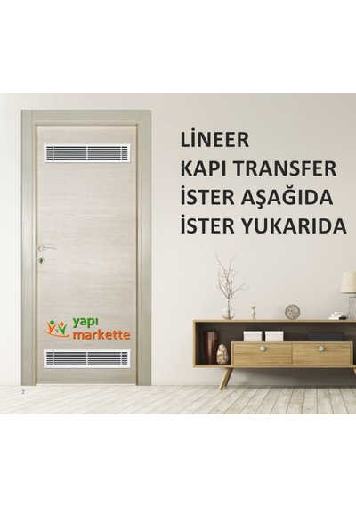 Temmenfez Alüminyum Beyaz Lineer Kapı Transfer Menfez, Panjur