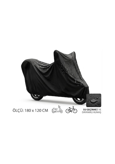 Branda Uv Korumalı Branda Su Toz Geçirmez Motosiklet Scooter Koruma Brandası 180x120 Cm
