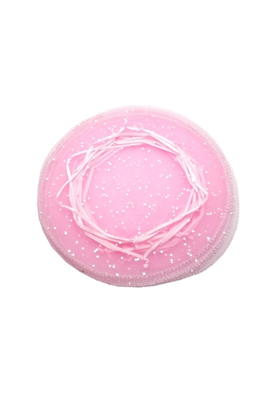 Büzgülü Kese. 24 Cm Pullu Organze. 25 Adet - Pembe