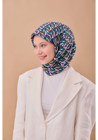 Silk Home Aura Eşarp 140006-20 Yeşil, Morcivert, Asit, Pembe